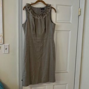J. Crew Gray Dress with Ruffled Collar. Size 12